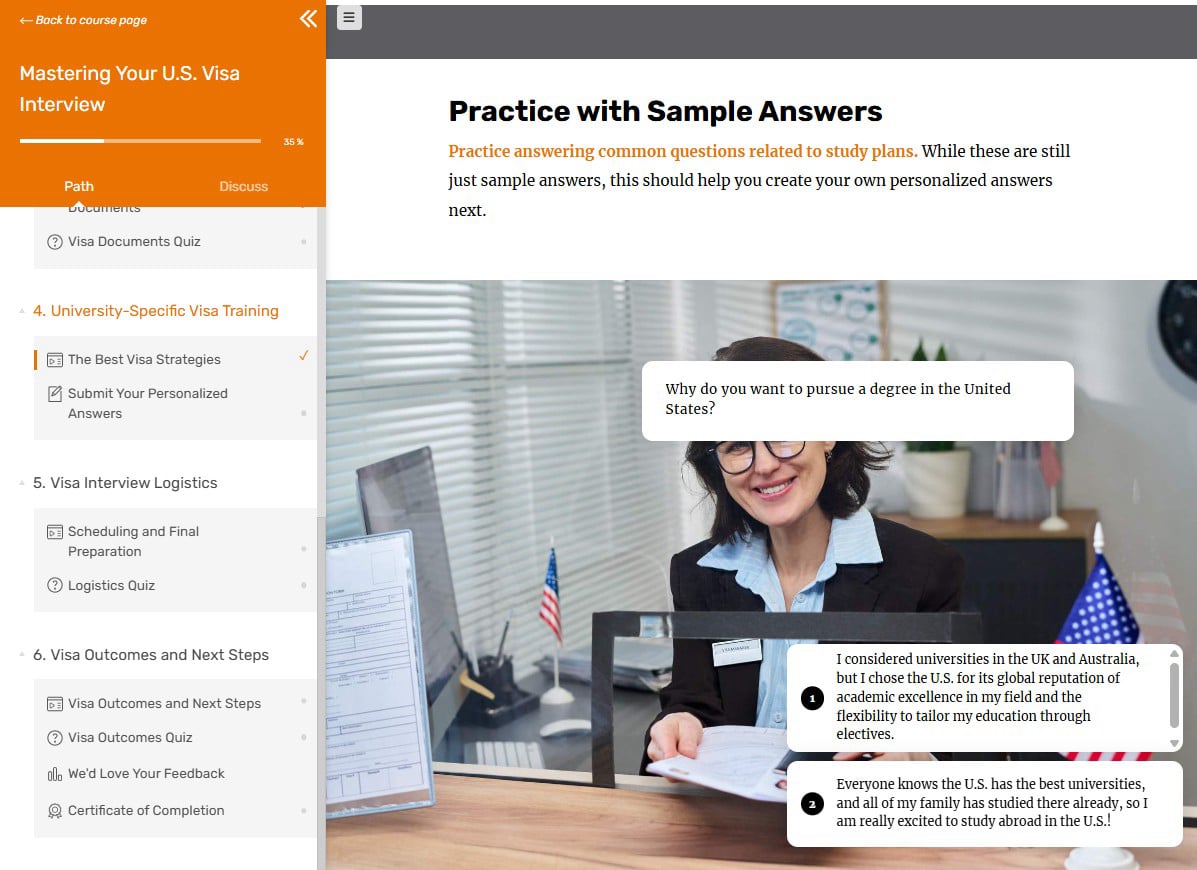 Visa Course Storyline 360 Tabbed Database